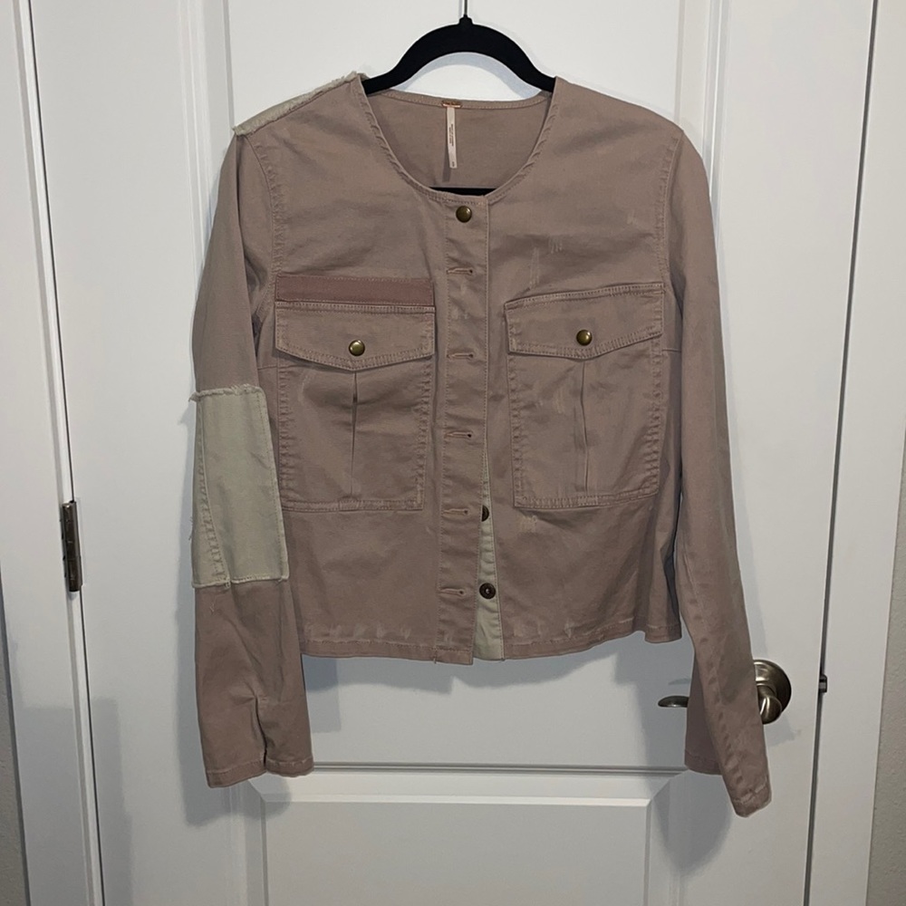 Free People Lightweight thin denim jacket